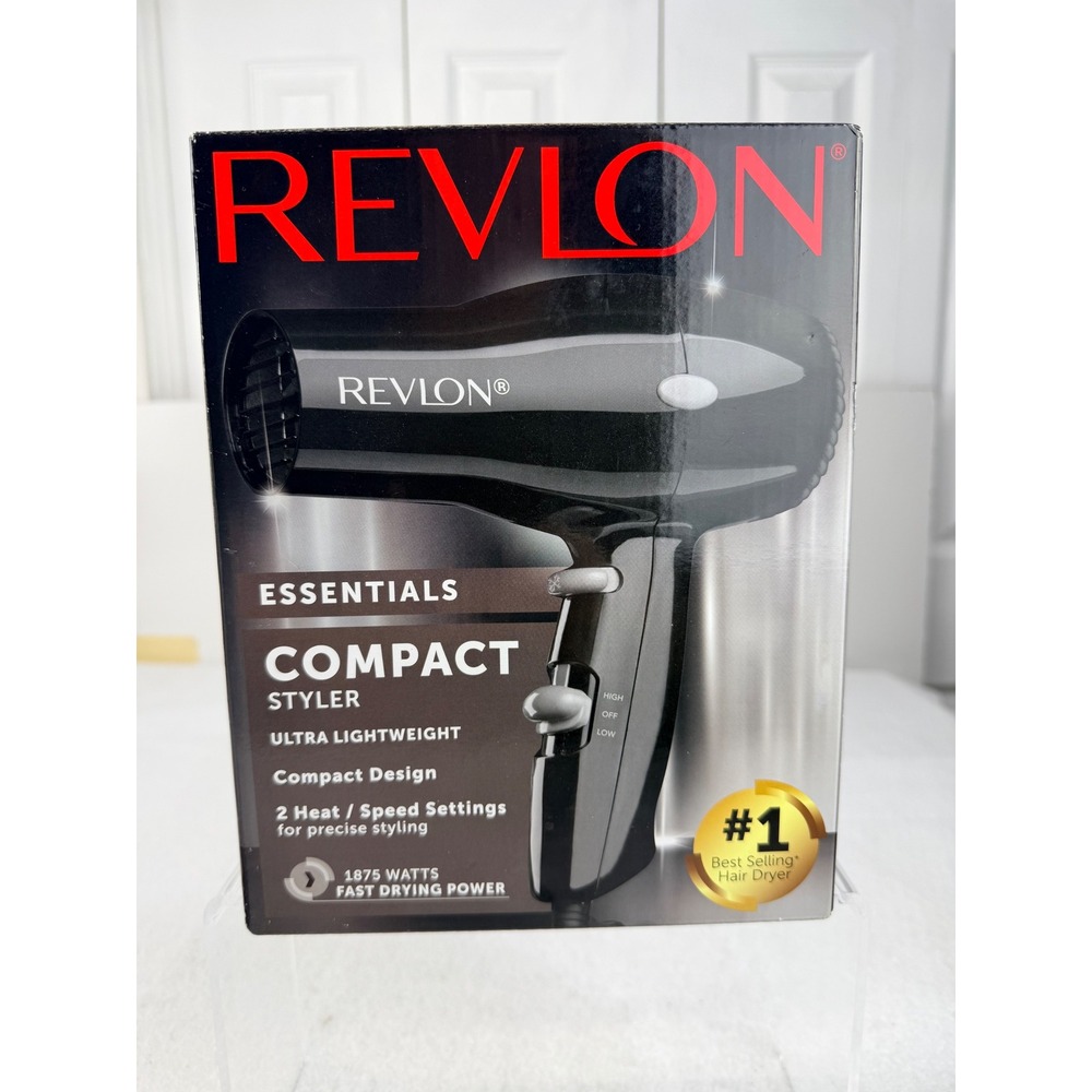 Revlon Essentials Compact Styler Hair Dryer 1875W 2 Speed Settings New Sealed